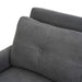 3-in-1 Convertible Sleeper Sofa Bed with Pillow & Pocket, Loveseat Sleeper Chair in Soft Cotton Linen, for Living Room, Bedroom, Study, Apartment, Gray - DTYStore