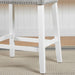 Morovo Set of 2 Velvet Counter Height Stools with Tufted Saddle Seats, White-Wash Finish, Gray - DTYStore