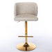 Furniture,Swivel Barstools Adjusatble Seat Height, Modern PU Upholstered Bar Stools with the whole Back Tufted, for Home Pub and Kitchen Island（Beige, Set of 2） - DTYStore