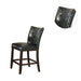 Leather Upholstered High Dining Chair, Black(Set of 2) - DTYStore