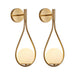 Set of 2 Modern Golden Wall Sconces with Opal Glass Globe, Mid-Century Design, Luxury Wall Lights for Bedroom, Living Room, Hallway (No Bulb) - DTYStore