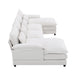 Modern U-shaped Sectional Sofa with Waist Pillows, 6-seat Upholstered Sleeper Couch - DTYStore