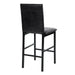 Metal Frame Counter Height Chairs Set of 4 Brown Faux Leather Seat Black Metal Finish Dining Chairs - DTYStore