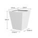 18' H Tall Metal Tapered Planter – Large Outdoor & Indoor Garden Plant Pot with Drainage Hole and Rubber Plug, Stylish Burnished White Finish for Home and Patio - DTYStore