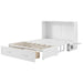 Queen Size Mobile Murphy Bed with Drawer and Little Shelves on Each Side,White - DTYStore