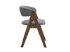 Keiki Gray Fabric & Walnut Finish Side Chair (Set of 2) - DTYStore