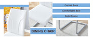 Set of 6 dining chairs, white dining chair set, PU material high backrest seats and sturdy leg chairs, suitable for restaurants, kitchens, living rooms - DTYStore