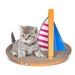 Cat Condo Scratcher Post Cardboard, Sailboat Shape Cat Scratching Board, 21.26x13.78x15.75 inch - DTYStore