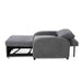 3-in-1 Convertible Sleeper Sofa Bed with Pillow & Pocket, Loveseat Sleeper Chair in Soft Cotton Linen, for Living Room, Bedroom, Study, Apartment, Gray - DTYStore