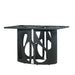 63 "modern artificial stone curved white panel black iron metal legs-can accommodate 6 people. - DTYStore