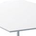 31.50"Modern Octagonal Coffee Table with MDF Table Top,Metal Base, for Dining Room, Kitchen, Living Room,White - DTYStore