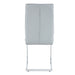 Luxury Simple Arch Chair - Set of 8 Light Gray PU Material High Resilience Dining Chair with Arched Metal Silver Leg.Packed In Two Boxes. - DTYStore