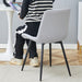 Comfortable Linen-Cotton Dining Chair Set - Six Pieces in Light Gray.Integrated Seat and Backrest,Linen-Cotton Material,Curved Widened Cushion Design For More Comfort. - DTYStore
