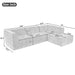 112.2*74" Modular Modular Combination Living Room Sofa Set, Modern Minimalist Sofa, Living Room Upholstered Sofa Bed, Bedroom, 2pcs Computer Free Combination, L-Shaped,Beige - DTYStore