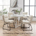 Milos Contemporary Upholstered Dining Chairs, Set of 2, Vanilla White - DTYStore
