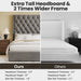 67.5" Tall Headboard Upholstered King Size Bed with Handmade Deep Button Tufted, Box Spring Needed, Velvet - DTYStore
