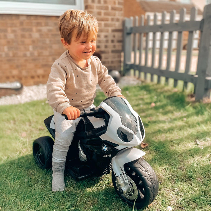 6V Kids Motorcycle Licensed BMW, Toddler Motorcycle with Headlight, Music, 3 Wheeled Electric Motorcycle for Kids, Gift for Boys & Girls, Black - DTYStore
