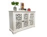 Antique Sideboard Storage Cabinet, Vintage Accent Cabinet, 3 carving Doors Buffet Server Console Cabinet for Kitchen Dining Room Living Room Hallway - DTYStore