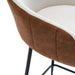 26.5'' Modern - Style counter height bar stools, with comfortable upholstery,durable metal legs ensure stability, enhance the decor of your kitchen or dining area.--Brown - DTYStore