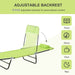 Outsunny Folding Chaise Lounge Chair, Pool Sun Tanning Chair, Outdoor Lounge Chair with Reclining Back, Breathable Mesh Seat, Headrest for Beach, Yard, Patio, Green - DTYStore