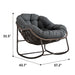 Outdoor Rattan Rocking Chair,Padded Cushion Rocker Recliner Chair Outdoor for Front Porch, Living Room, Patio, Garden, Orange - DTYStore