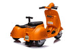 6V LICENSED Vespa Scooter Motorcycle with Side Car for kids, Orange - DTYStore