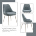 Laela Light Blue Boucle & Bone White Table Side Chair - DTYStore