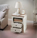 Farmhouse Nightstand , End Table, Side Table with 2 Drawers Storage Cabinet for Bedroom, Living Room, Farmhouse Design, Wood Rustic, Antique White - DTYStore
