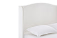 Hannah Upholstered Wingback Bed Size King / Tall 54" Headboard Upholstered King Bed / Premium Cream White Chenille / Minimalist Designs / No Box Spring Needed / Easy Assembly / King - DTYStore