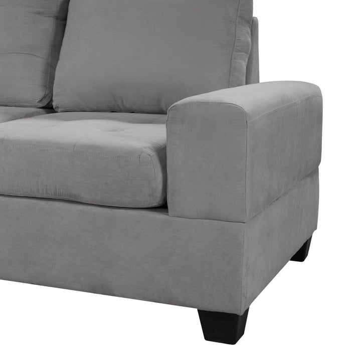 Orisfur. Modern Sectional Sofa with Reversible Chaise, L Shaped Couch Set with Storage Ottoman and Two Cup Holders for Living Room