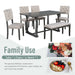 6-Piece Dining Table and Chair Set with Special-shaped Legs and Foam-covered Seat Backs&Cushions for Dining Room (Gary) - DTYStore