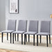 Four Light Gray Linen-Cotton dining chairs, simple and versatile, comfortable and accompanied. Exquisite and versatile dining chairs unlock a comfortable new experience.(Set of 4) - DTYStore