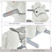 Kids Plush Ride-On Rocking Horse with Bear Toy, Children Chair with Soft Plush Toy & Fun Realistic Sounds, White - DTYStore