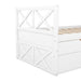 Multi-Functional Daybed with Drawers and Trundle, White - DTYStore