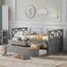 Multi-Functional Daybed with Drawers and Trundle, Gray - DTYStore