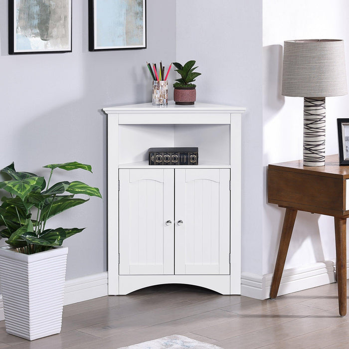 sideboard cabinet,corner cabinet,Bathroom Floor Corner Cabinet with Doors and Shelves, Kitchen, Living Room,Free Standing Storage Cabinet for Bathroom - DTYStore