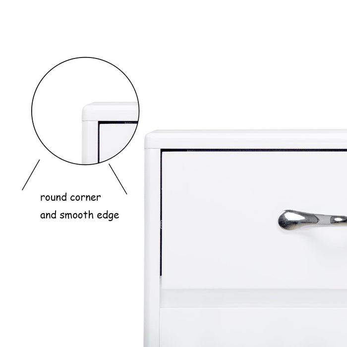 Two Door Side Table-White - DTYStore