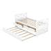 Multi-Functional Daybed with Drawers and Trundle, White - DTYStore