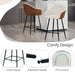 26.5'' Modern - Style counter height bar stools, with comfortable upholstery,durable metal legs ensure stability, enhance the decor of your kitchen or dining area.--Brown - DTYStore