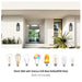 Set of 2 Modern Outdoor Wall Lanterns with Black Metal Frame and Clear Glass, Ambient light sensors,Weatherproof Wall Sconces for Porch, Garage, or Entryway Lighting, E26 Bulb Compatible - DTYStore