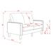 Modern Living Room Furniture Loveseat in Beige Fabric