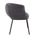 Ashland Contemporary Chair in Black Steel and Charcoal Fabric by LumiSource - DTYStore