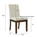 Upholstered Channel-back Dining Chair Set of 2 Light Taupe See below - DTYStore