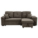 Reversible Sleeper Sectional Sofa Bed with Side Shelf and 2 Stools,Pull-Out L-Shaped Sofa Bed,Corner Sofa-Bed with Storage Chaise Left/Right Hande for Living Room,Knox Charcoal - DTYStore