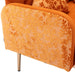 Modern Velvet Loveseat Sofa , Comfy Upholstered 2-Seater Sofa with Gold Metal Legs, Small Loveseat Accent Couch for Living Bedroom Leisure Areas (Orange Velvet) - DTYStore