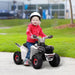 Kids ATV Quad Car, 6V Four-Wheeler for Kids with Forward Backward Function, Wear-Resistant Wheels for Toddlers Ages 18-36 Months, White - DTYStore