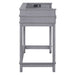 4-piece Dining Bar Table Set with 3 Upholstered Stools, Multifunctional Dining Table with 3 Drawers (Gray) - DTYStore