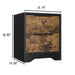 Black Wooden Nightstand with Two Drawers for Bedrooms and Other Places. - DTYStore