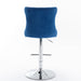 Furniture,Swivel Velvet Barstools Adjusatble Seat Height from 25-33 Inch, Modern Upholstered Chrome base Bar Stools with Backs Comfortable Tufted for Home Pub and Kitchen Island（Blue,Set of 2） - DTYStore