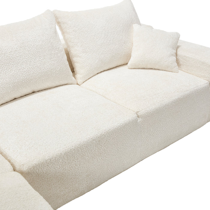 UNITED WE WIN Stylish fabric, excellent touch, L-shaped design, intimate comfort, large seated depth, free stretch, random combination, flexible, full compression, no installation of the sofa